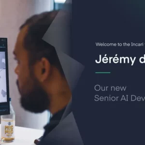 Portrait of Jérémy, Senior AI Developer at Incari, representing the new face of Incari's Artificial Intelligence department.